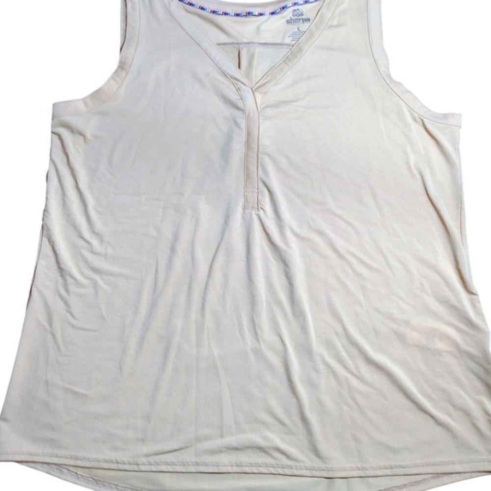 Sherpa Adventure‎ Gear Tank Top Women's Sleeveless Athletic Beige L